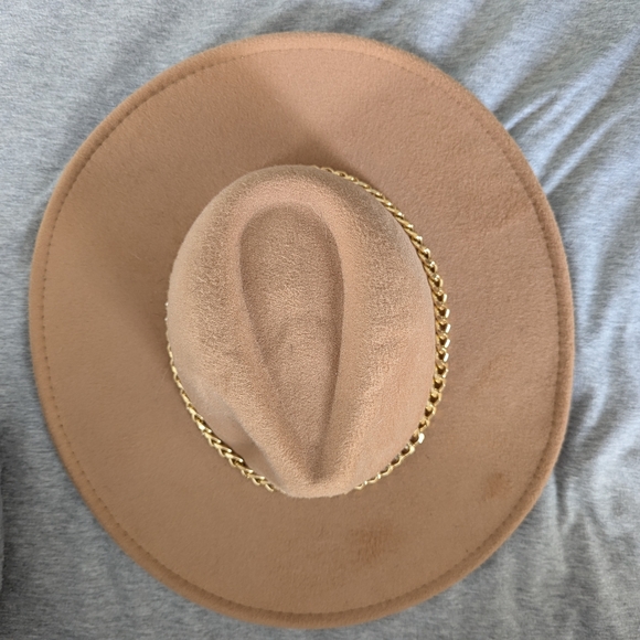 Tan Wide Brimmed Hat - Picture 2 of 3
